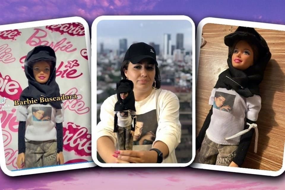 Barbie buscadora, creada por Delia Quiroa del Colectivo 10 de Marzo en Tamaulipas.