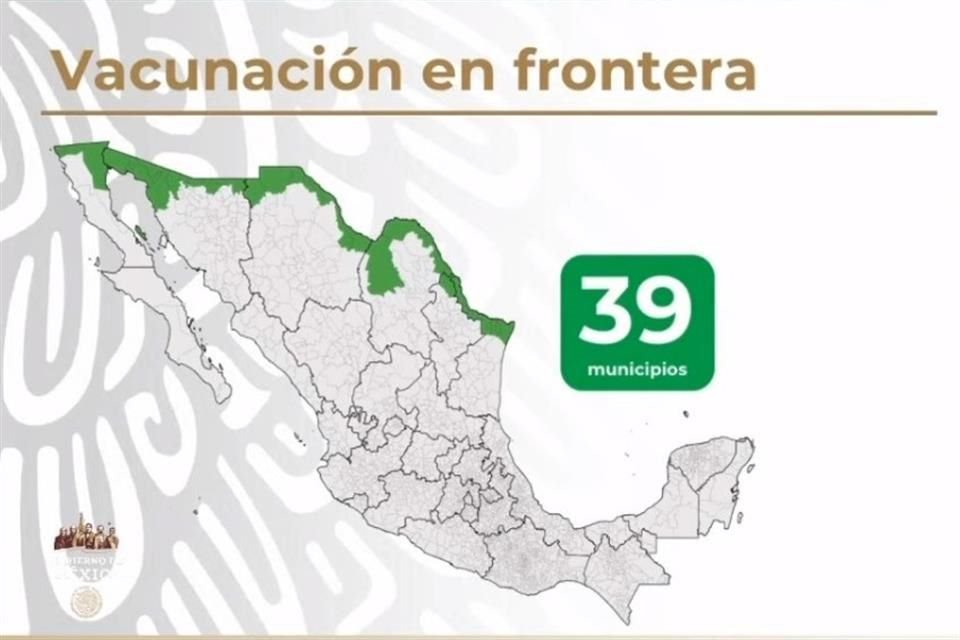 Serán 39 municipios en donde la vacunación se aplicará desde los 18 años en adelante.