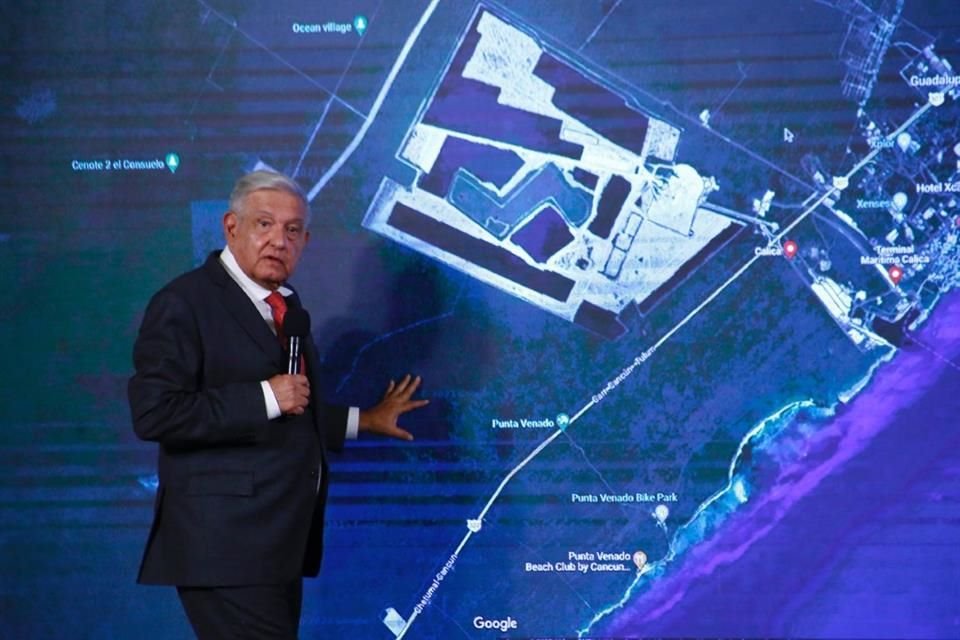 AMLO anunció que Gobierno ofreció 6 mil 500 mdp por 2 mil 400 hectáreas propiedad de Calica, filial de la constructora Vulcan Materials.