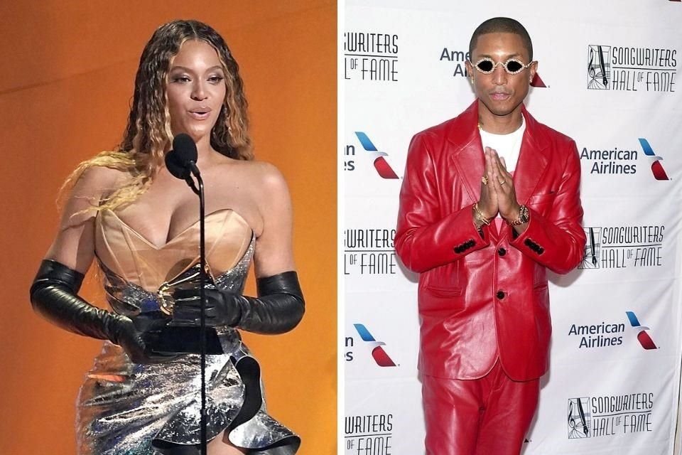 Beyoncé lució un atuendo confeccionado por Pharrell Williams para la firma Louis Vuitton, durante un concierto de su tour 'Renaissance'.