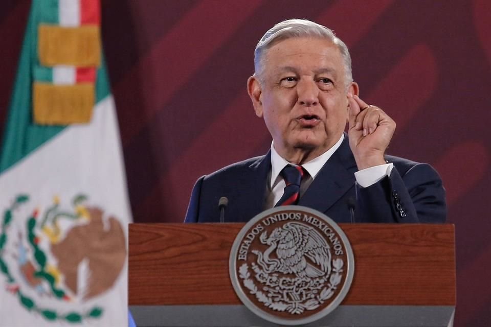 El Presidente López Obrador en conferencia de prensa.