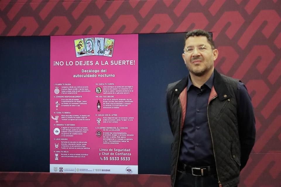 El Consejo Ciudadano y autoridades de la CDMX presentaron el Decálogo de Autocuidado Nocturno, una herramienta para prevenir incidentes en bares y antros.