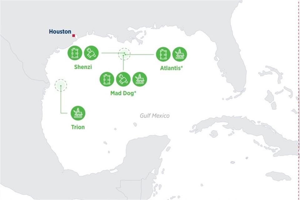 El proyecto Trion está ubicado en el Golfo de México, aproximadamente a 180 km de la costa mexicana.