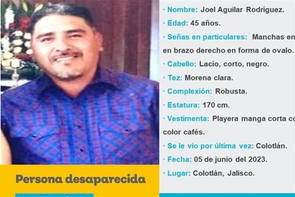 La Fiscalía de Jalisco y la de Zacatecas realizaron trabajos conjuntos para buscar a Salvador Robles Becerril y Joel Aguilar Rodríguez.
