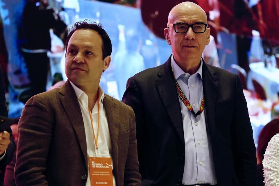 Clemente Castañeda y Dante Delgado, dirigente nacional de MC.