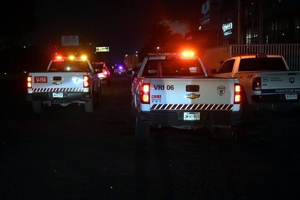 El hombre pidió ayuda en la caseta de una empresa cervecera.