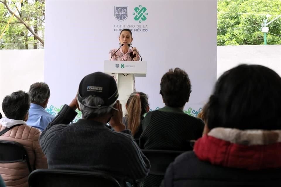 Claudia Sheinbaum durante la inauguración de un PILARES, en Valle de las Luces, Alcaldía Iztapalapa.