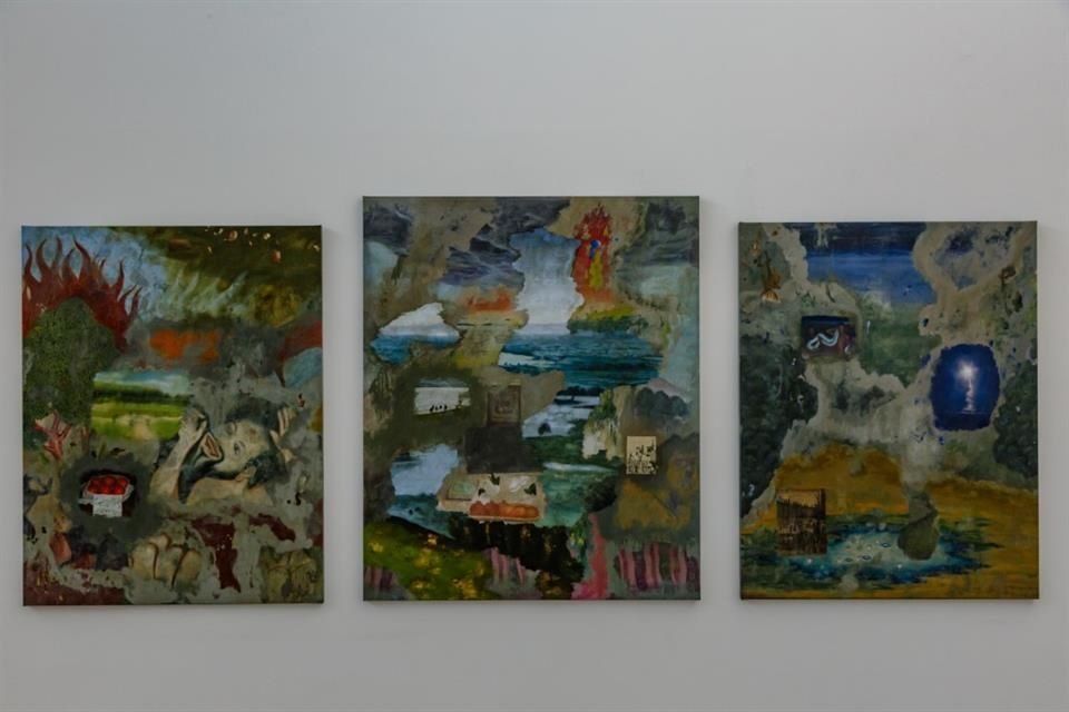 Piezas de la exposición Sopa de Anguilas de Juan Manuel salas en la Galería Curro.