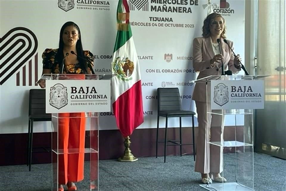 La Gobernadora de Baja California, María del Pilar, con la Alcaldesa de Tijuana, Montserrat Caballero.