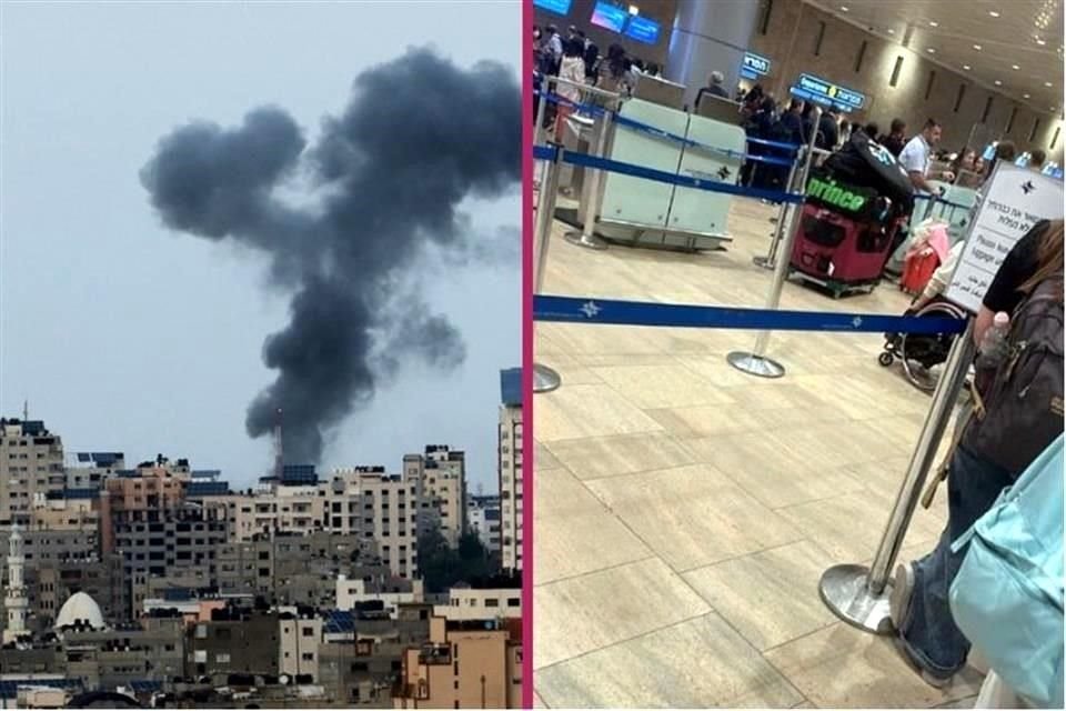 El Aeropuerto de Tel Aviv, en Israel, se ha abarrotado de turistas que buscan dejar el país en conflicto tras ataques aéreos.