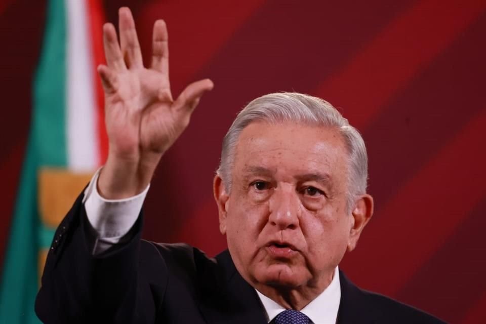 El Presidente López Obrador en conferencia de prensa.