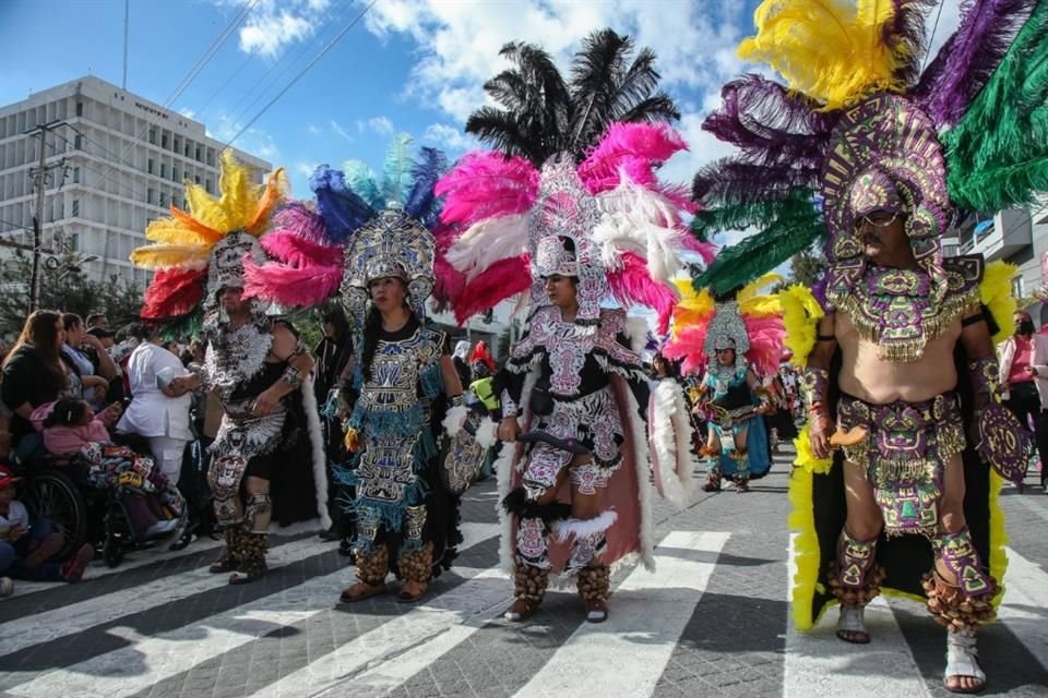 Diversos grupos de danzantes asistieron a la Romería 2023.