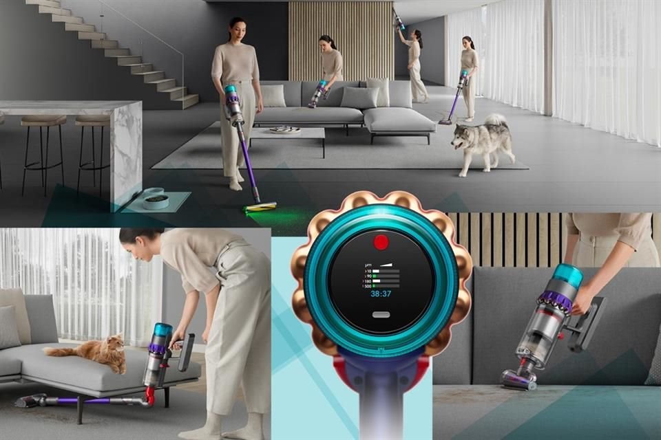 Dyson Gen5detect emplea el sensor piezoeléctrico para identificar, cuantificar y clasificar las partículas del hogar.