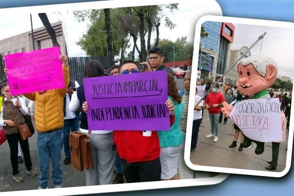 Trabajadores inconformes en la Ciudad de México.