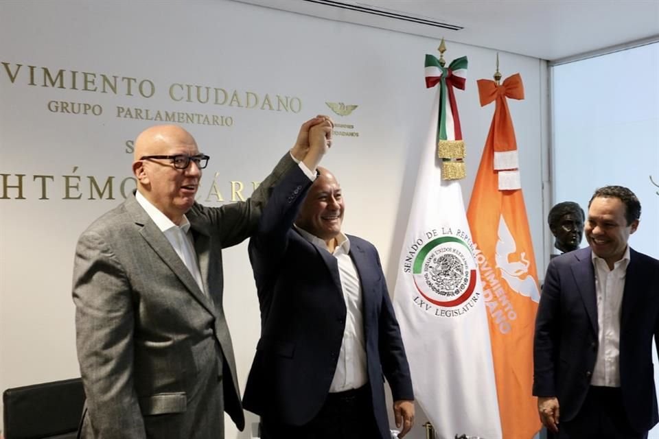 Enrique Alfaro y el líder nacional de MC, Dante Delgado, reaparecieron juntos tras meses de tensiones por diferencias sobre alianzas.