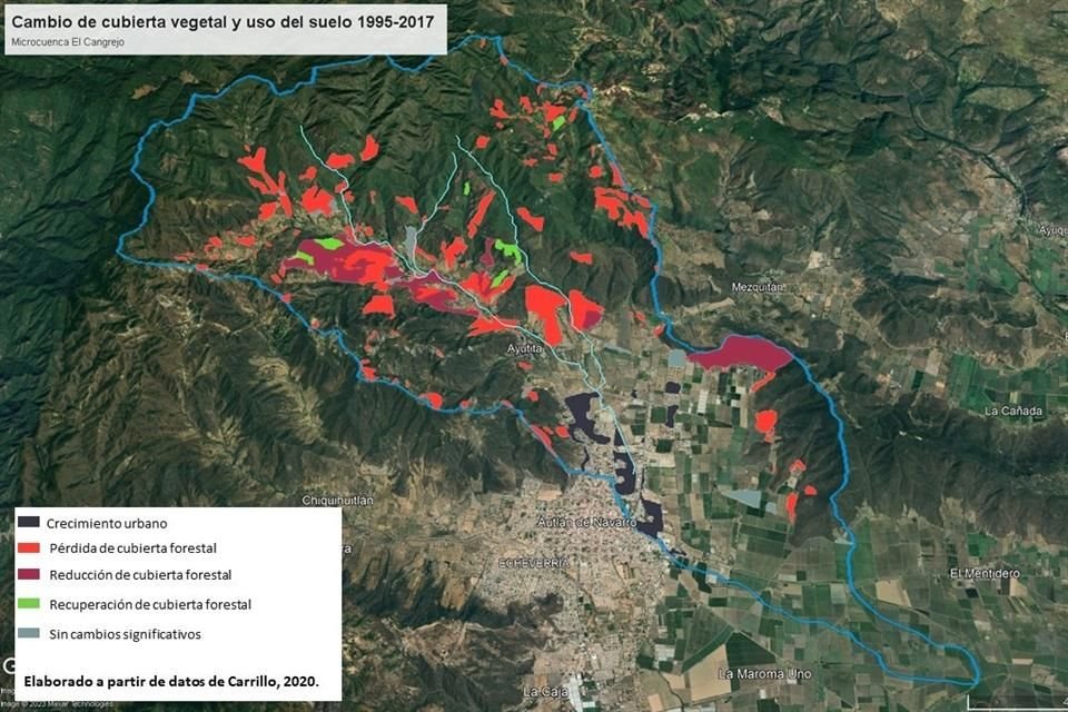 El estudio de los especialistas también dio a conocer las zonas altas con mayor pérdida de cubierta vegetal.