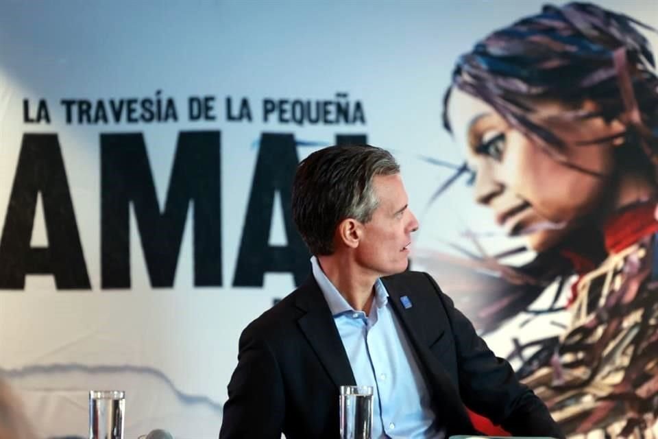 El representante de ACNUR en México, Giovanni Lepri, dio los detalles del recorrido de la pequeña Amal por territorio nacional.