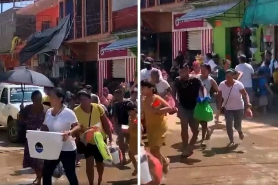 Las personas que saqueaban salieron corriendo ante los disparos.