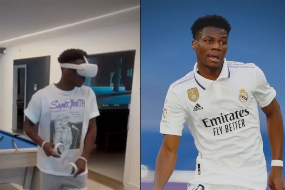 Aurélien Tchouaméni, estrella del Real Madrid, mejoró sus habilidades defensivas desde la sala de su casa.