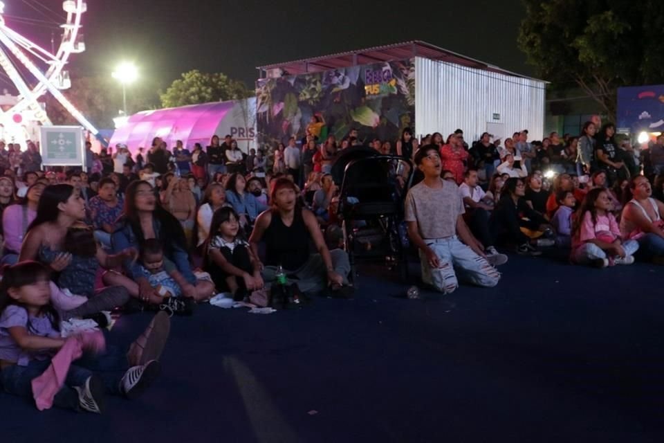 Miles de personas no perdieron detalle del concierto, incluso a través de la pantalla en la Feria.