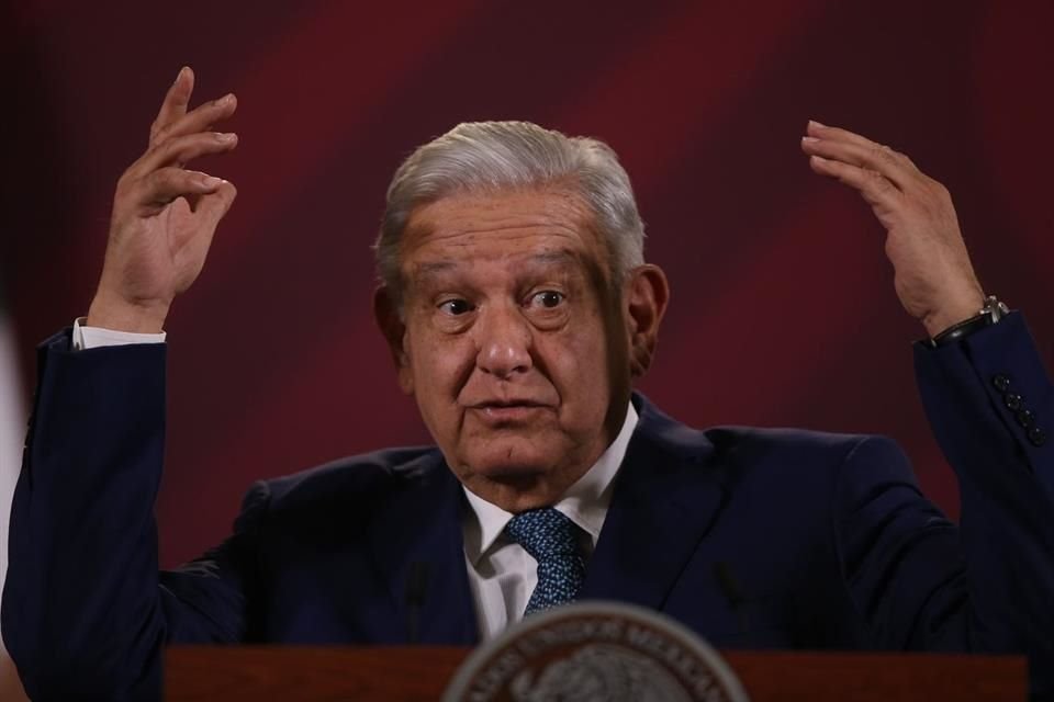 El Presidente López Obrador en conferencia de prensa.