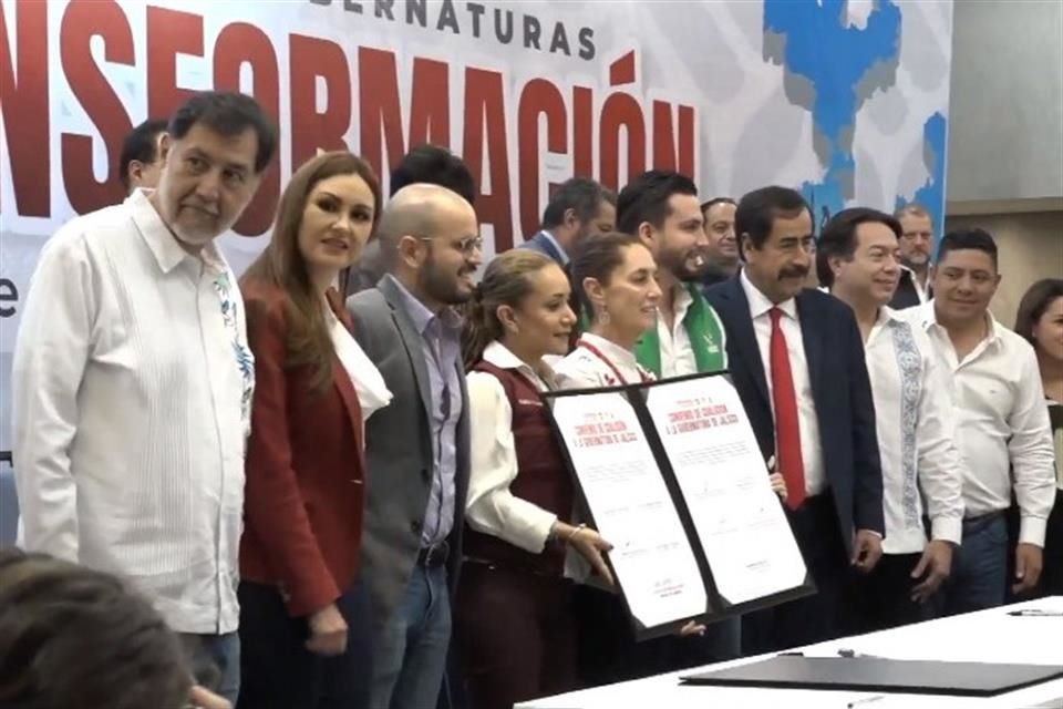 Los partidos Morena, Partido Verde Ecologista, Partido del Trabajo y Hagamos firmaron una alianza para apoyar las candidaturas en Jalisco.