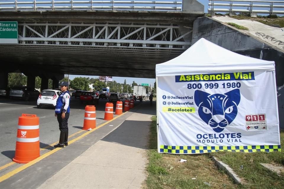 Los módulos viales 'Ocelotes' llevan tres días operando en la Avenida López Mateos.