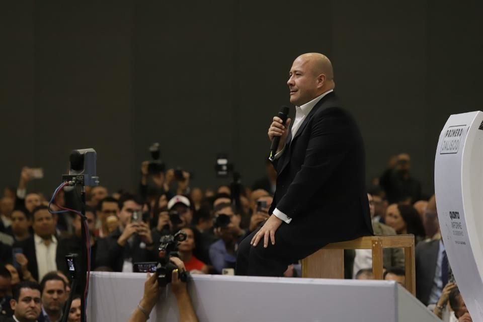 Enrique Alfaro en su Quinto Informe de Gobierno como Gobernador de Jalisco.