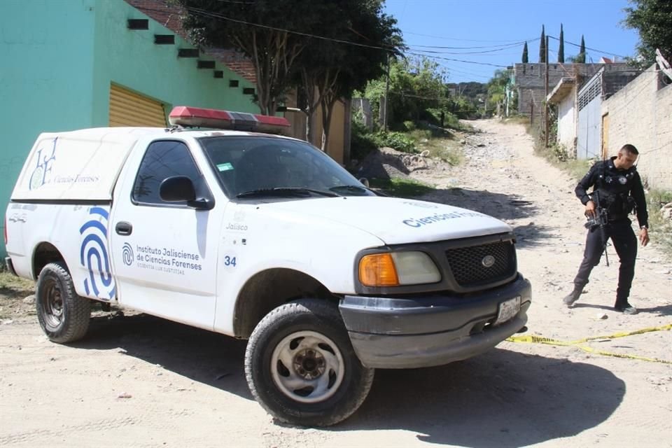 Por segundo día consecutivo, perros 'ayudaron' a localizar restos humanos en la Colonia Lomas de la Primavera, en Zapopan.