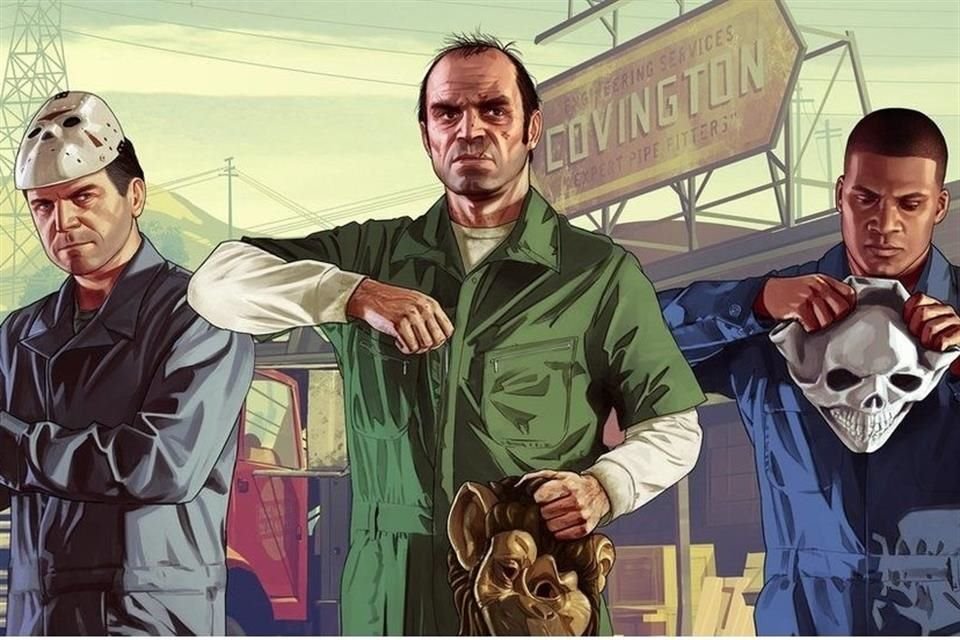 Michael, Trevor y Franklin, protagonistas de Grand Theft Auto V, título que ha vendido más de 185 millones de copias y es el segundo videojuego más vendido de todos los tiempos.