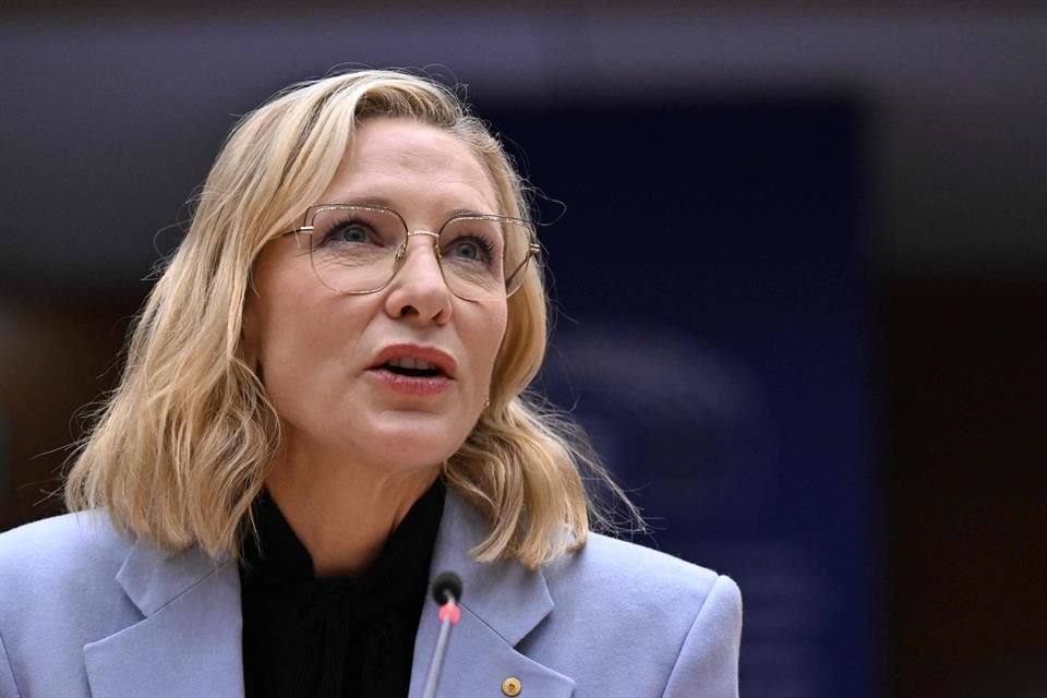 La actriz Cate Blanchett pidió en el Parlamento de Bruselas que apoyen a los refugiados de zonas como Siria y Palestina.