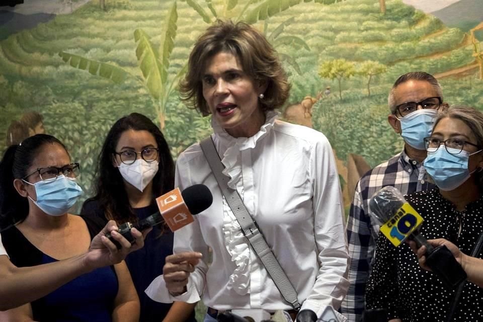 Fotografía fechada el 31 de mayo de 2021 de la aspirante a la Presidencia Cristiana Chamorro, detenida el pasado 2 de junio por la Policía nacional.