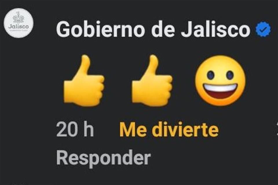 Gobierno de Jalisco responde a comentario sobre  desapariciones e inseguridad.