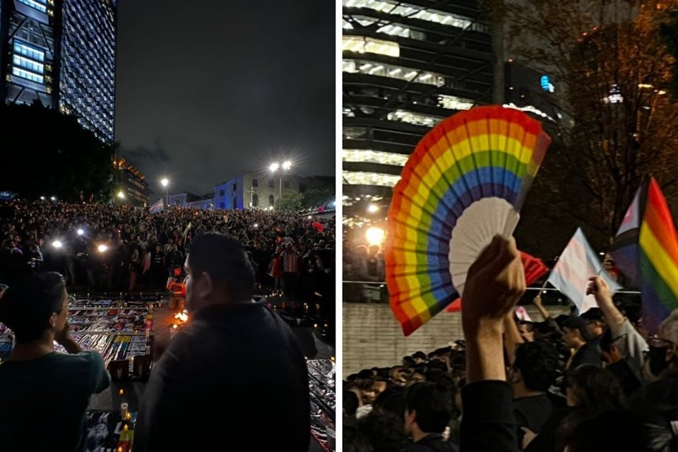 Miles de personas se manifestaron en la Estela del Luz por la muerte del Magistrade Jesús Ociel Bahena.