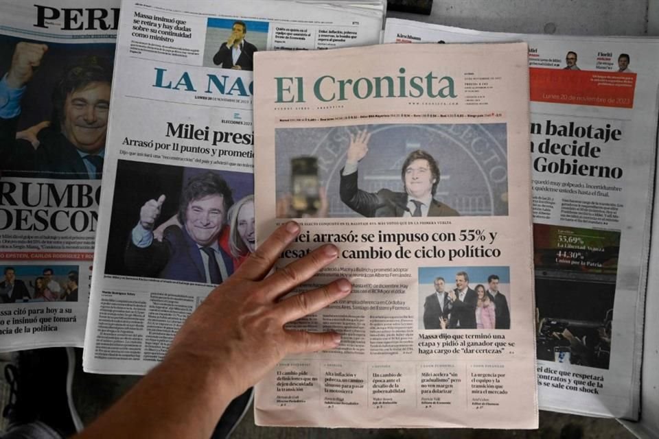 Milei ganó la presidencia de Argentina el domingo. 