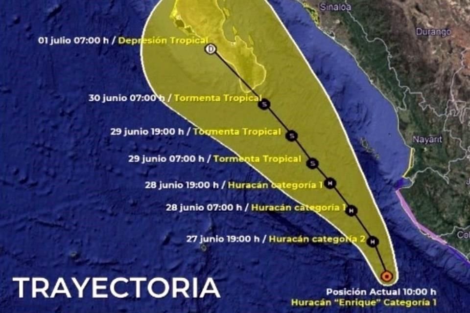Conagua detalló que el fenómeno natural se moviliza a nueve kilómetros por hora aproximadamente.