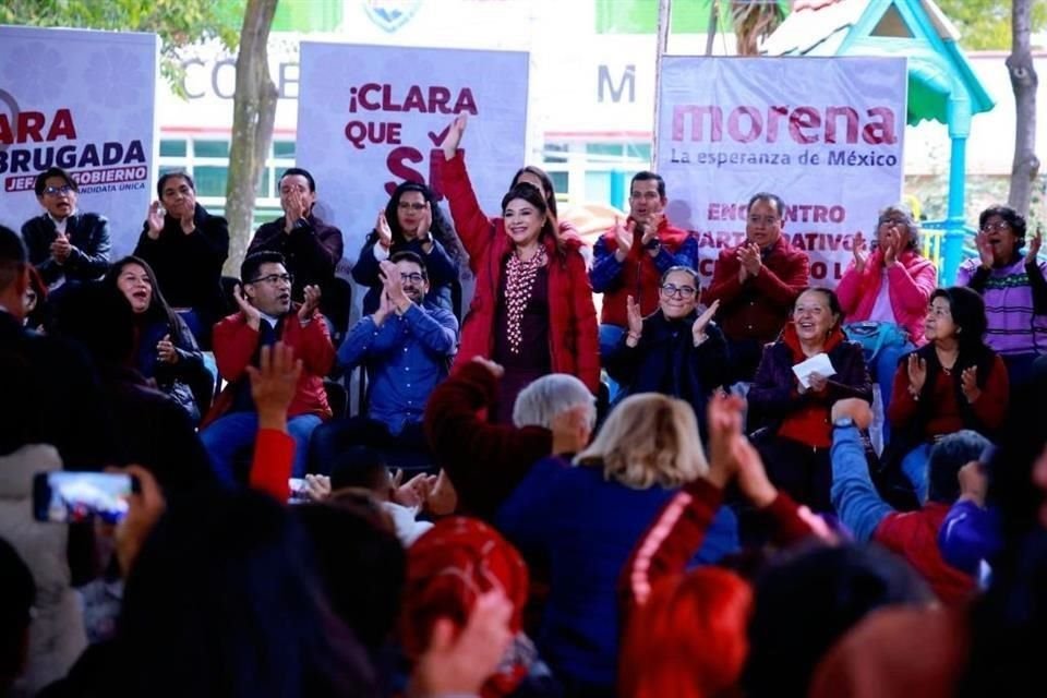 Clara Brugada realizó un evento público en la Colonia Alfonso XIII, de la Alcaldía Álvaro Obregón.