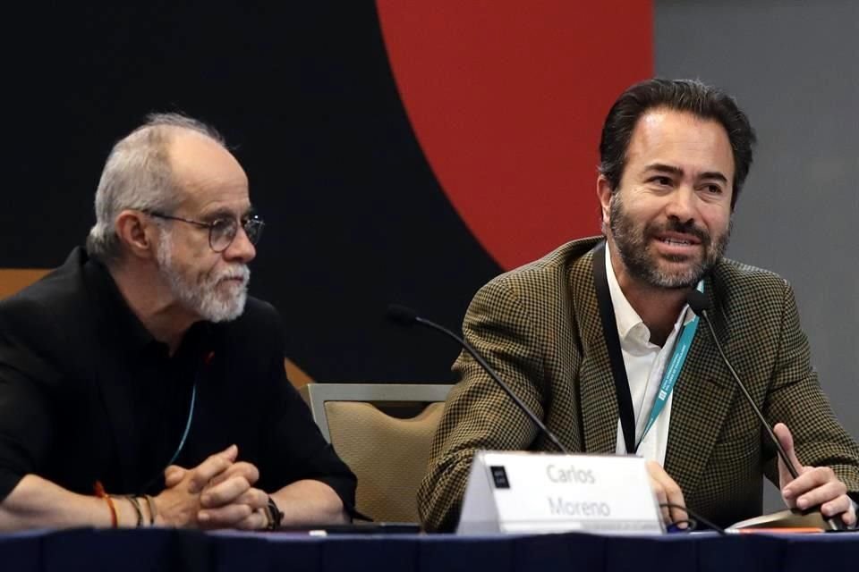 Carlos Moreno y David Gómez Álvarez, durante la charla.