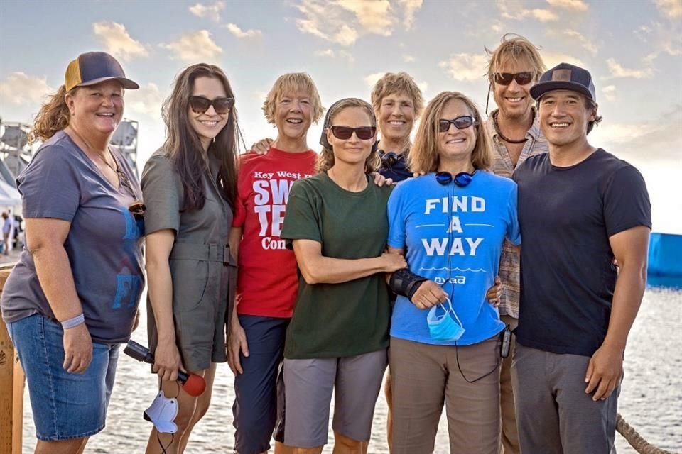 Las verdaderas Diana Nyad y Bonnie Stoll estuvieron al pendiente del filme.