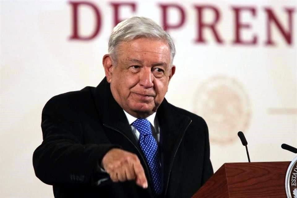 López Obrador en conferencia de prensa.