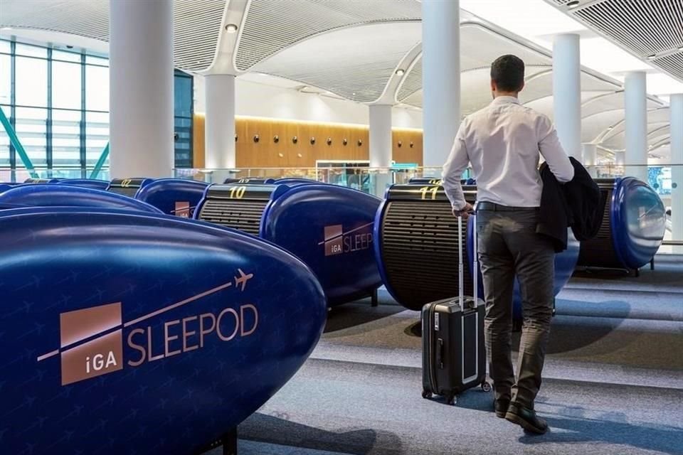 El aeropuerto de Estambul ofrece para mayor privacidad alquiler de Sleepods.