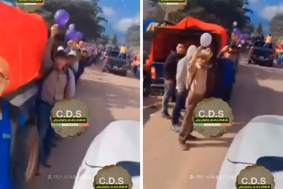 Entre gritos, globos y chiflidos, integrantes del Cártel de Sinaloa desfilaron nuevamente por la Sierra de Chiapas.