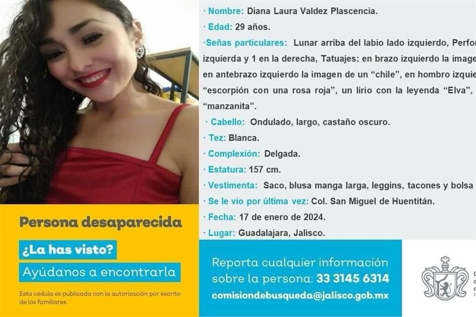 Diana Laura Valdez Plascencia fue reportada como desaparecida el miércoles, hoy fue encontrada sin vida.