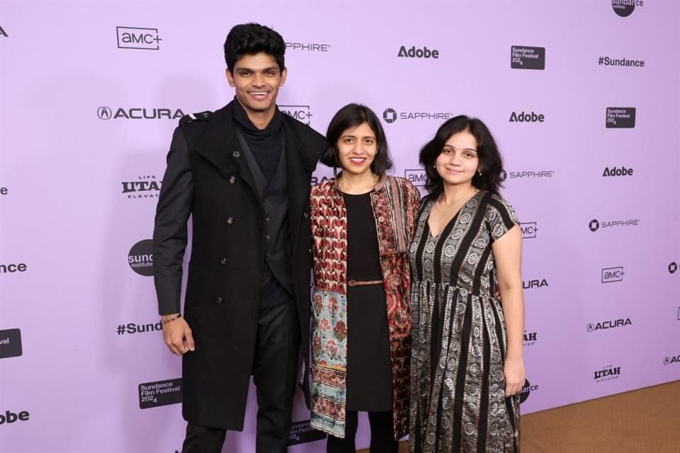 Los actores Kesav Binoy Kiron y Preeti Panigrahi, y la directora Shuchi Talati acudieron a Sundance para la presentación de su filme 'Girls Will Be Girls'.