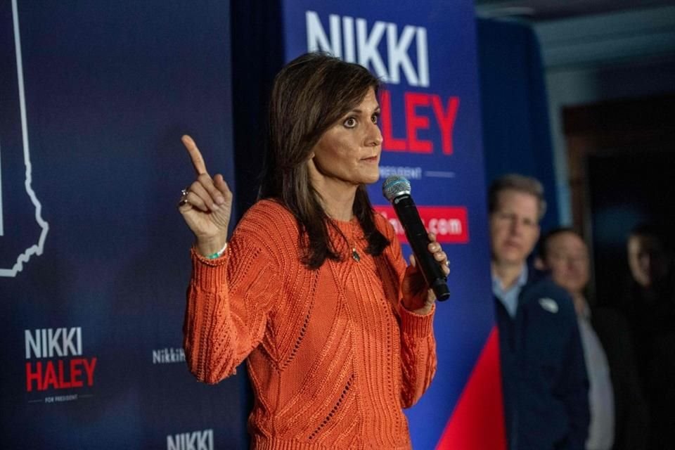 Nikki Haley durante un evento de campaña en Franklin, New Hampshire, el 22 de enero del 2024.