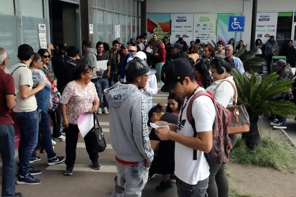 Así lucía el módulo en Plaza La Cima a las 14:30 horas.
