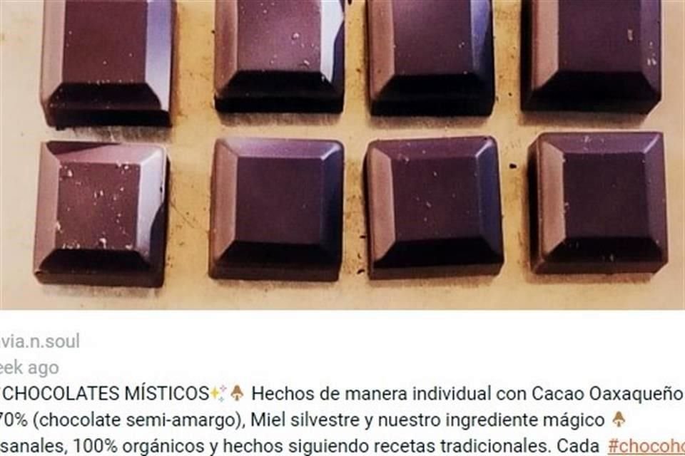 En redes sociales se ofertan 'chocohongos'.