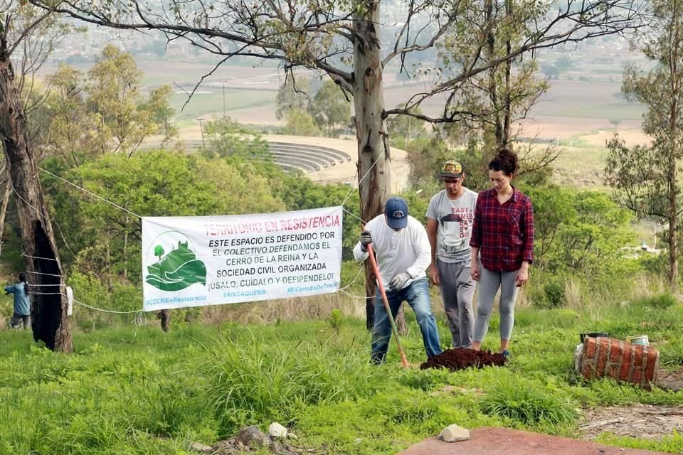 Por realizar cambios que permitirán urbanizar el perímetro del Cerro de la Reina, donde se infiltra el agua, activistas promovieron amparo.