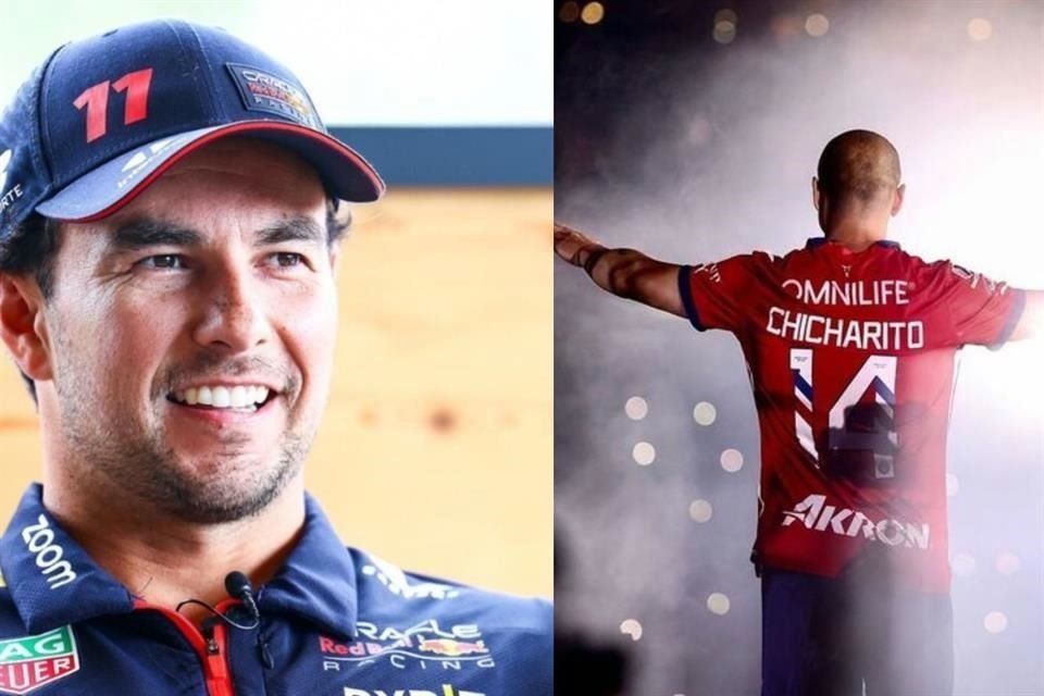 Sergio Pérez felicitó a Javier Hernández por su regreso a las Chivas, el Chicharito le agradeció y dijo sentirse contento de que ambos inspiren a su país.