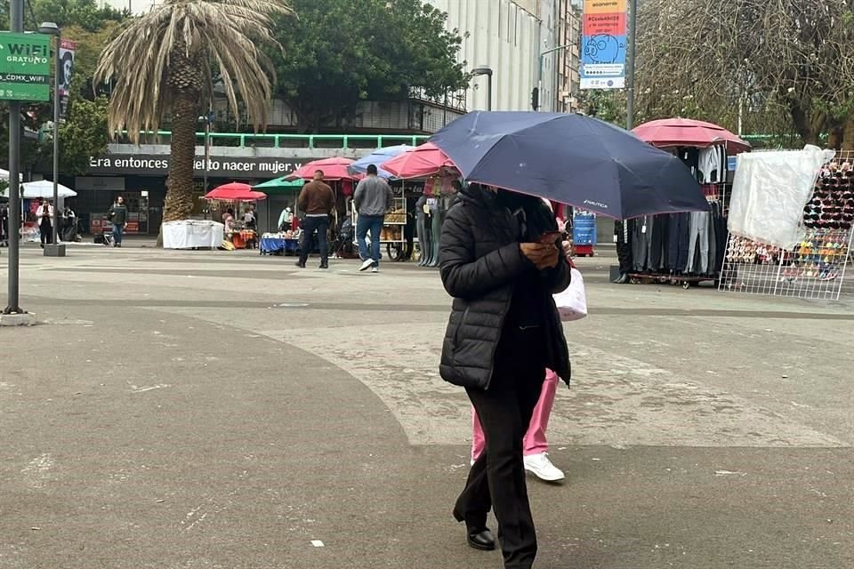 'Se detectan zonas de lluvias ligeras en el centro, sur y oriente de la Ciudad de México', informó la Secretaría de Gestión Integral de Riesgos y Protección Civil.